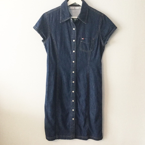 Tommy Hilfiger Dresses & Skirts - Tommy Hilfiger Snap Front Denim Dress